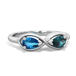 London Topaz Infinity 14K White Gold ring R5050