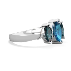 London Topaz Three Peeks 14K White Gold ring R2433