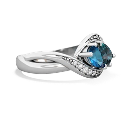 London Topaz Summer Winds 14K White Gold ring R5342