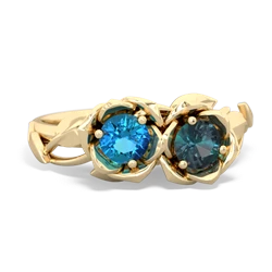 London Topaz Rose Garden 14K Yellow Gold ring R5510