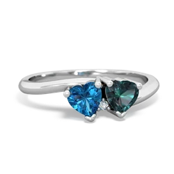 London Topaz Sweethearts 14K White Gold ring R5260