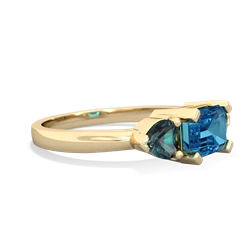 London Topaz Three Stone 14K Yellow Gold ring R5235