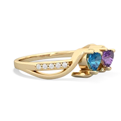 London Topaz Side By Side 14K Yellow Gold ring R3090