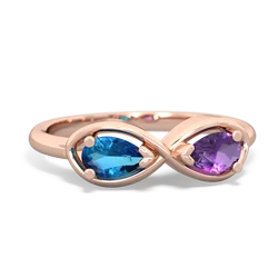 London Topaz Infinity 14K Rose Gold ring R5050