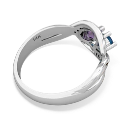 London Topaz Summer Winds 14K White Gold ring R5342