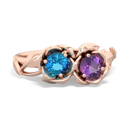 London Topaz Rose Garden 14K Rose Gold ring R5510