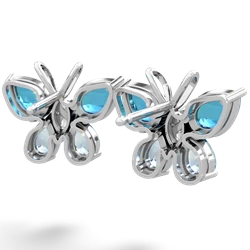 London Topaz Butterfly 14K White Gold earrings E2215