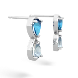 London Topaz Infinity 14K White Gold earrings E5050