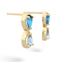 London Topaz Infinity 14K Yellow Gold earrings E5050