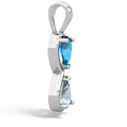 London Topaz Infinity 14K White Gold pendant P5050