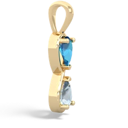 London Topaz Infinity 14K Yellow Gold pendant P5050