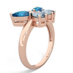 London Topaz Butterfly 14K Rose Gold ring R2215