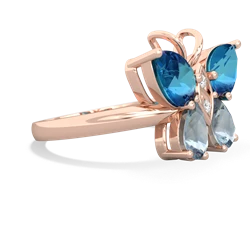 London Topaz Butterfly 14K Rose Gold ring R2215