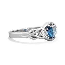 London Topaz Celtic Love Knot 14K White Gold ring R5420