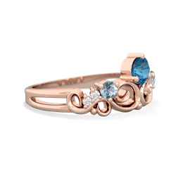 London Topaz Crown Keepsake 14K Rose Gold ring R5740