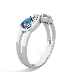 London Topaz Diamond Infinity 14K White Gold ring R5390