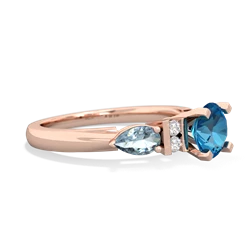 London Topaz 6Mm Round Eternal Embrace Engagement 14K Rose Gold ring R2005