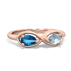 London Topaz Infinity 14K Rose Gold ring R5050