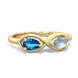 London Topaz Infinity 14K Yellow Gold ring R5050