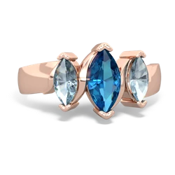 London Topaz Three Peeks 14K Rose Gold ring R2433