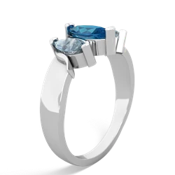 London Topaz Three Peeks 14K White Gold ring R2433