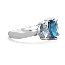 London Topaz Three Peeks 14K White Gold ring R2433