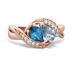 London Topaz Summer Winds 14K Rose Gold ring R5342