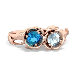 London Topaz Rose Garden 14K Rose Gold ring R5510