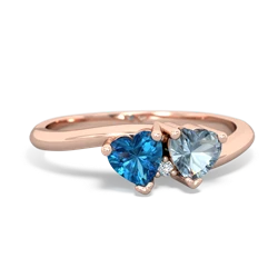 London Topaz Sweethearts 14K Rose Gold ring R5260