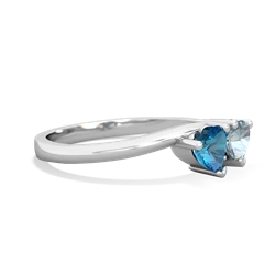 London Topaz Sweethearts 14K White Gold ring R5260