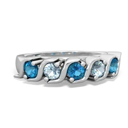 London Topaz Anniversary Band 14K White Gold ring R2089