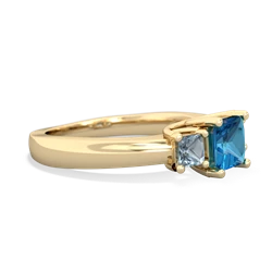 London Topaz Three Stone Trellis 14K Yellow Gold ring R4015