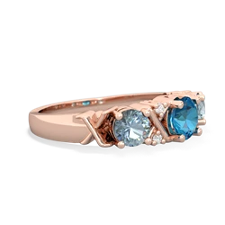 London Topaz Hugs And Kisses 14K Rose Gold ring R5016