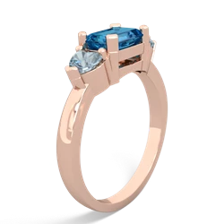 London Topaz Three Stone 14K Rose Gold ring R5235