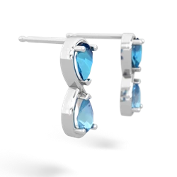 London Topaz Infinity 14K White Gold earrings E5050