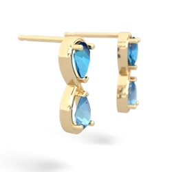 London Topaz Infinity 14K Yellow Gold earrings E5050