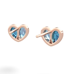 London Topaz 'Our Heart' 14K Rose Gold earrings E5072