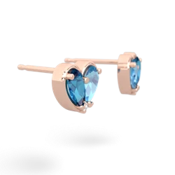 London Topaz 'Our Heart' 14K Rose Gold earrings E5072