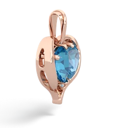 London Topaz Two Become One 14K Rose Gold pendant P5330