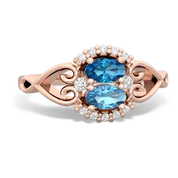 London Topaz Love Nest 14K Rose Gold ring R5860