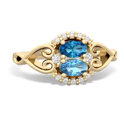 London Topaz Love Nest 14K Yellow Gold ring R5860