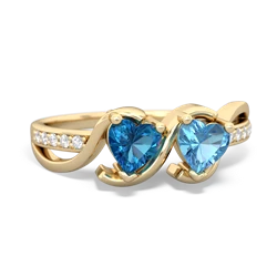 London Topaz Side By Side 14K Yellow Gold ring R3090