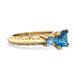 London Topaz Eternal Embrace Engagement 14K Yellow Gold ring C2001