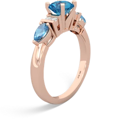 London Topaz 6Mm Round Eternal Embrace Engagement 14K Rose Gold ring R2005