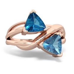 London Topaz Split Band Swirl 14K Rose Gold ring R2341