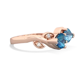 London Topaz Floral Elegance 14K Rose Gold ring R5790