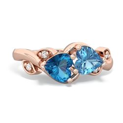 London Topaz Floral Elegance 14K Rose Gold ring R5790