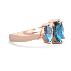 London Topaz Three Peeks 14K Rose Gold ring R2433