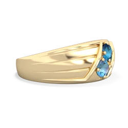 London Topaz Men's Streamline 14K Yellow Gold ring R0460