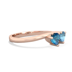 London Topaz Sweethearts 14K Rose Gold ring R5260